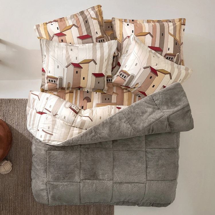 Cotton Printed Flannel Fleece Comforter