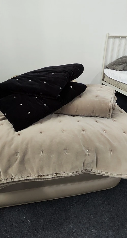 SMIKE Pure Cotton Velvet Stone Wash Quilts3