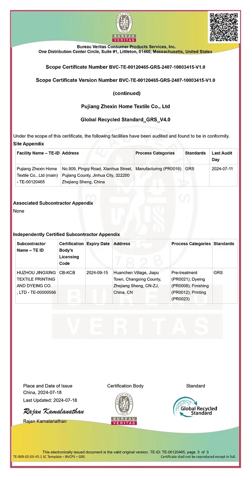 GRS Certificate 3 GRS Certificate 3