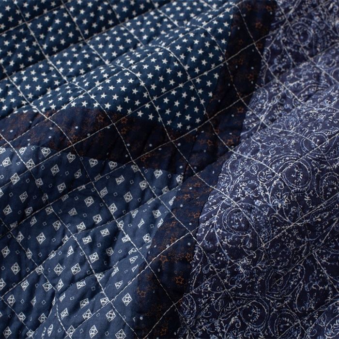 Asymmetric Patterned Patchwork Cotton Quilt Set-3