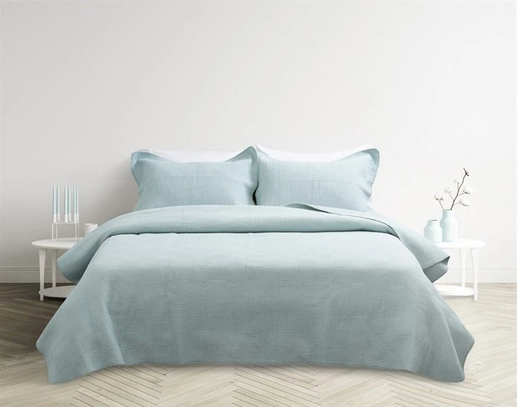 Solid Cotton Embroidered Bedding Set-1