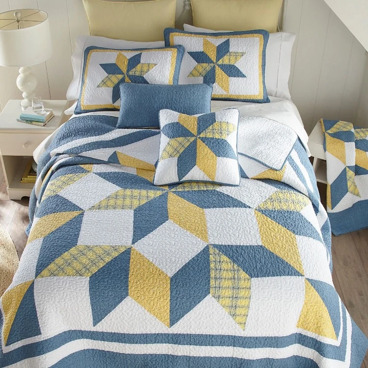 Printed Patchwork Cotton Quilt Set