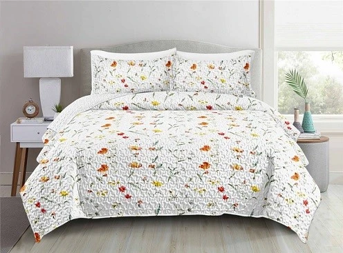 Floral Print Quilt Set