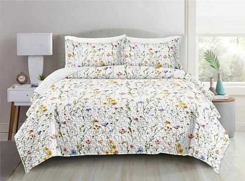 Floral Print Quilt Set