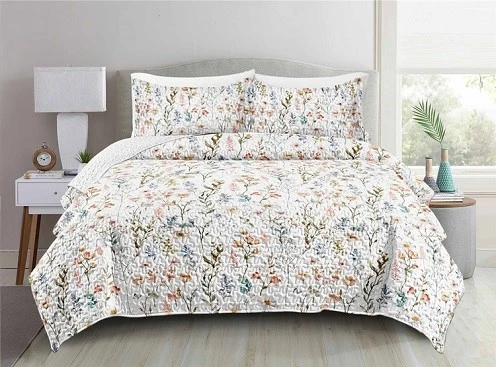 Floral Print Quilt Set-2