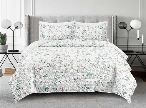 Floral Print Quilt Set-6