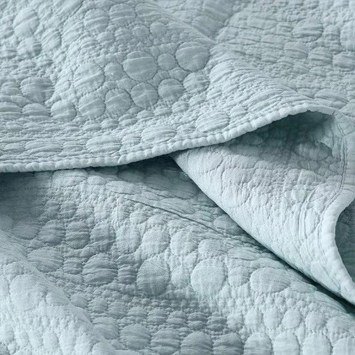 Stone Washed Quilt Set-Blue Stone Washed Quilt Set-Blue