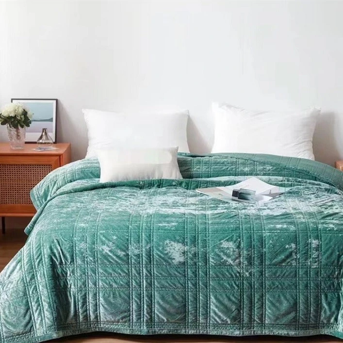 Greek Velvet Quilt-Green