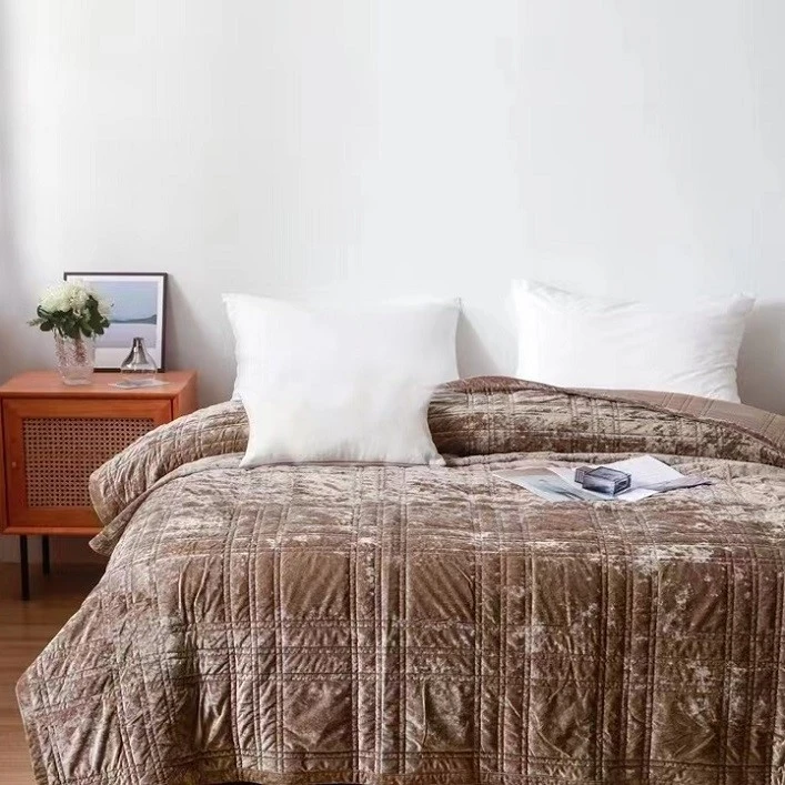 Greek Velvet Quilt-Brown Greek Velvet Quilt-Brown