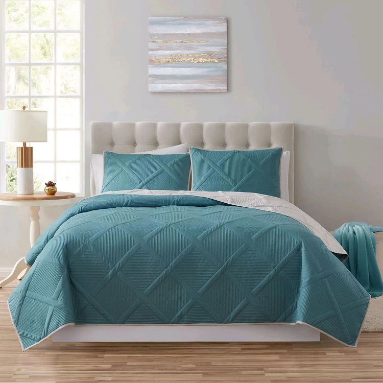 Modern Striped Ultrasonic Quilt Set-SMIKE