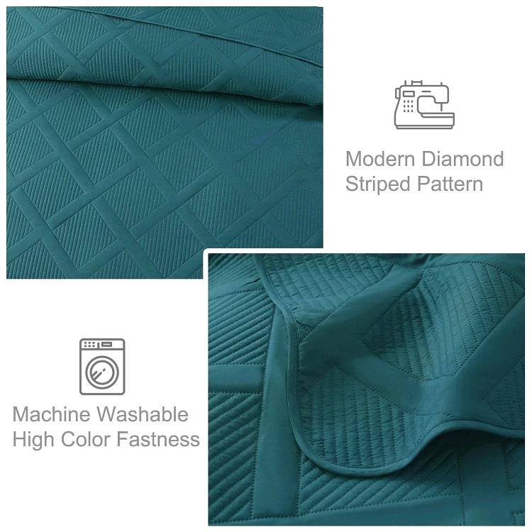 Modern Striped of Ultrasonic Quilt Set-SMIKE Modern Striped of Ultrasonic Quilt Set-SMIKE