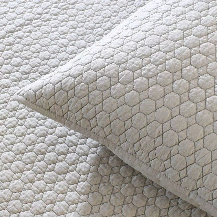 Solid Cotton Embroidered Quilt Set-3