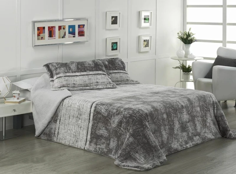 Super Warm Flannel Fleece Quilt Set-SMIKE Super Warm Flannel Fleece Quilt Set-SMIKE