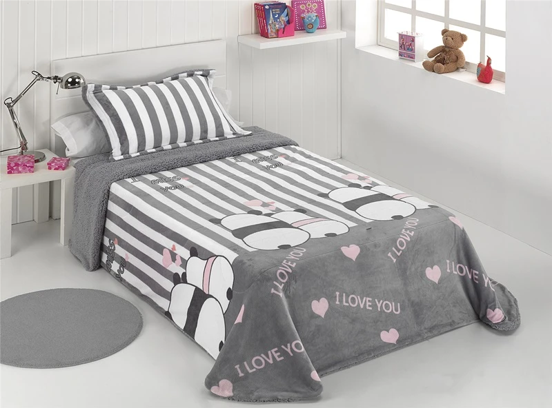 Love Sherpa Comforter Set-SMIKE