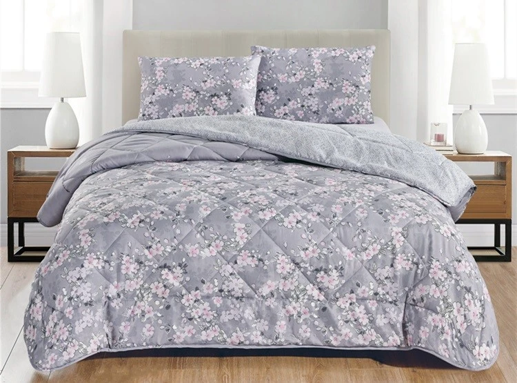 100 Microfiber Polyester Comforter Set-Floral Pattern