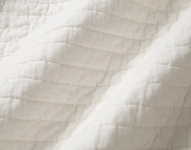 Off-white Stitched Stripe Cotton Quilt Set4 Off-white Stitched Stripe Cotton Quilt Set4