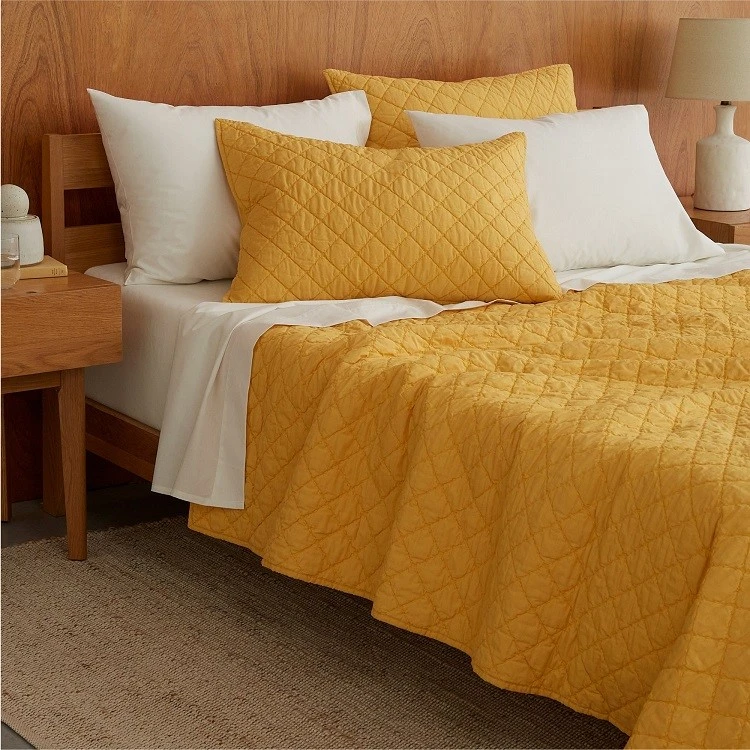 Solid Plaid Prewashed Microfiber Quilt (1) Solid Plaid Prewashed Microfiber Quilt (1)