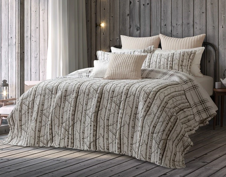 White Birch Pattern Cotton Quilt Set-1 White Birch Pattern Cotton Quilt Set-1