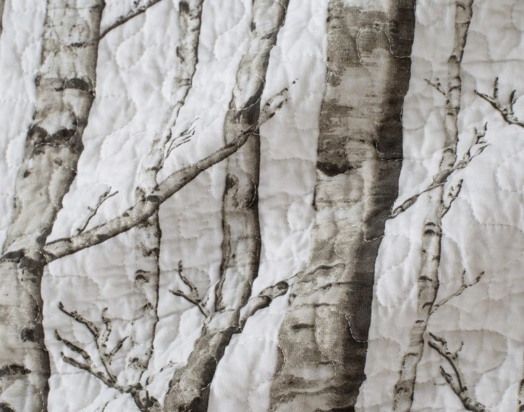 White Birch Pattern Cotton Quilt Set-4 White Birch Pattern Cotton Quilt Set-4