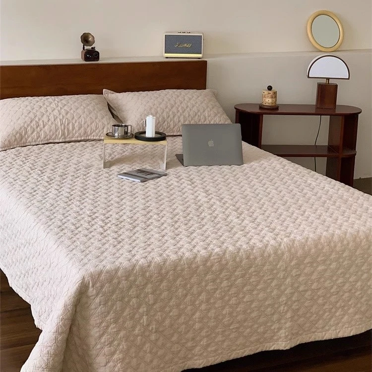 Stone Washed Cotton Quilt-Khaki 1 Stone Washed Cotton Quilt-Khaki 1