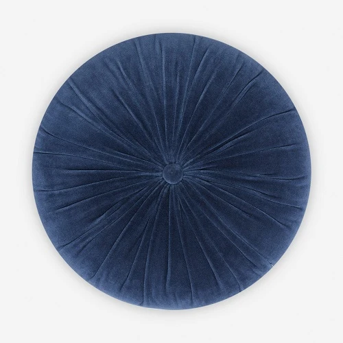 Round Velvet Cushion-Dark Blue Round Velvet Cushion-Dark Blue