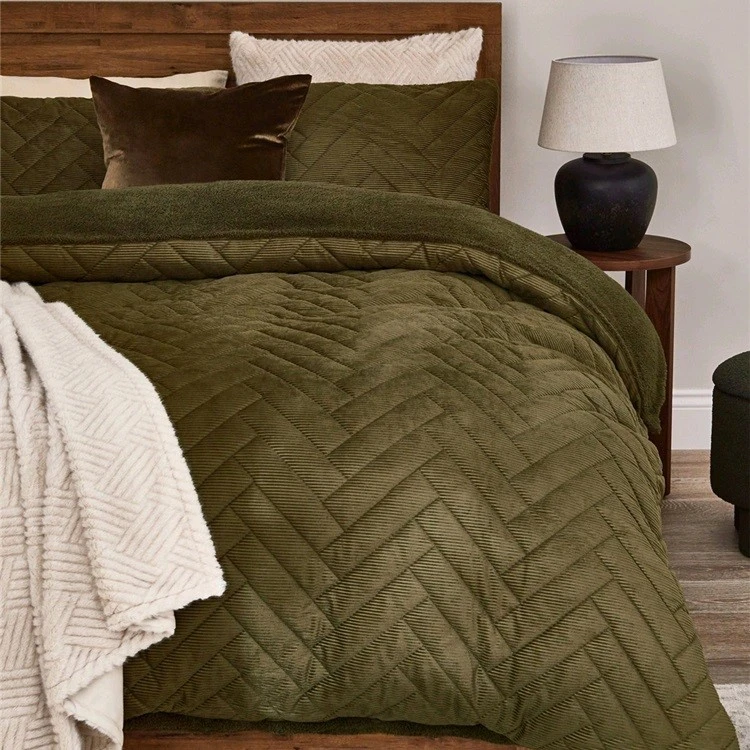 Corduroy Sherpa Reversible Comforter Set Corduroy Sherpa Reversible Comforter Set