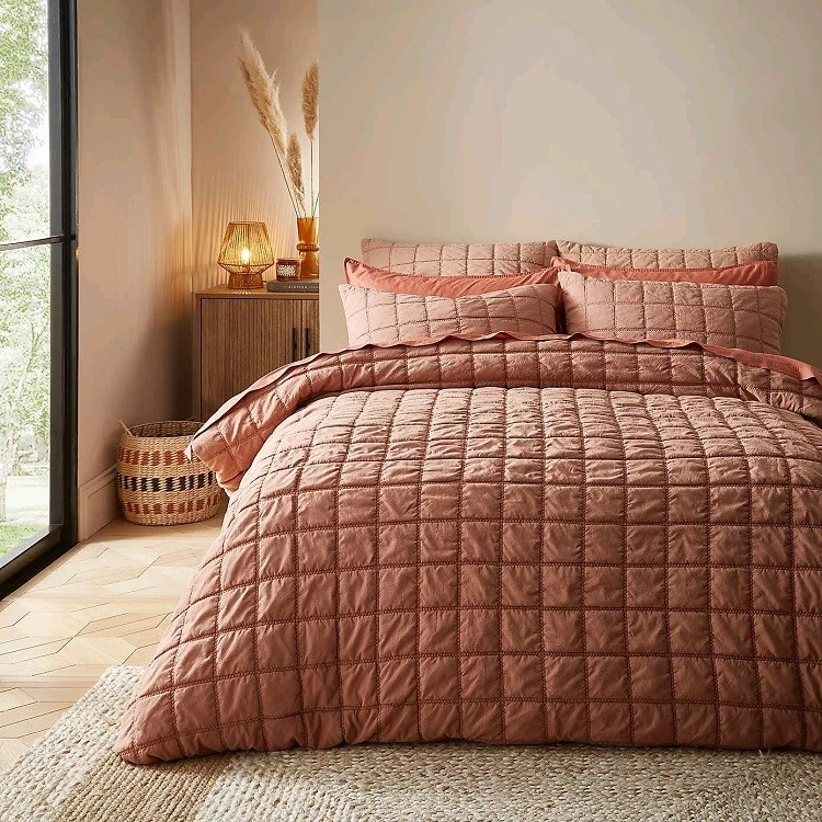 Stonewashed Cotton Bedding-Orange