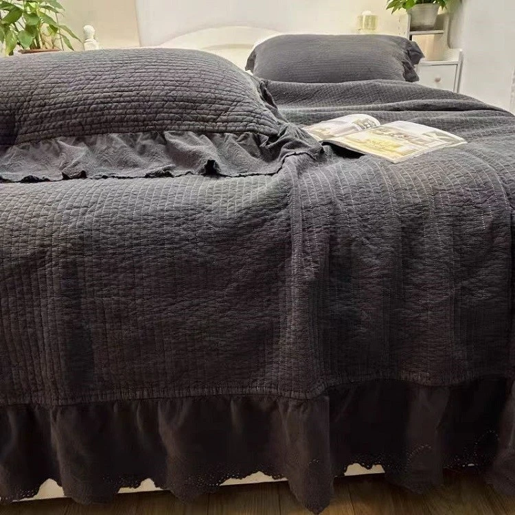 Stonewashed Cotton Bedspread-3 Stonewashed Cotton Bedspread-3