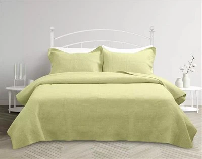 Solid Cotton Embroidered Bedding Set